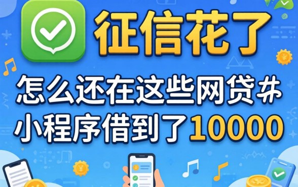 我征信花了，怎么还在这些网贷小程序借到了10000