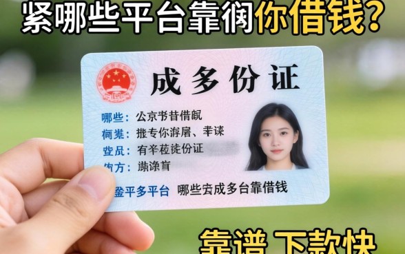 手头紧想用成年身份证帮我借钱?哪些平台靠谱且下款快?