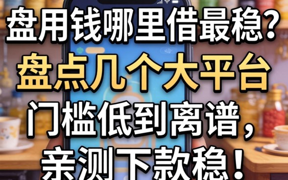 急用钱哪里借最稳？盘点几个大平台，门槛低到离谱，亲测下款稳！