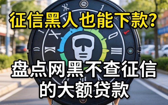 无视征信黑户也能下款?盘点网黑不查征信的大额贷款