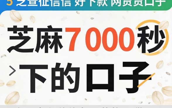 2026芝麻分700秒下的口子，详细阐述5个不查征信好下款的网贷口子