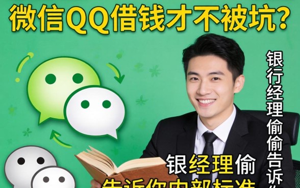 怎么 微信 qq借钱才不被坑?银行经理偷偷告诉你内部标准