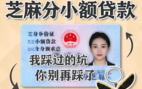 芝麻分身份证小额贷款，我踩过的坑你别再踩了