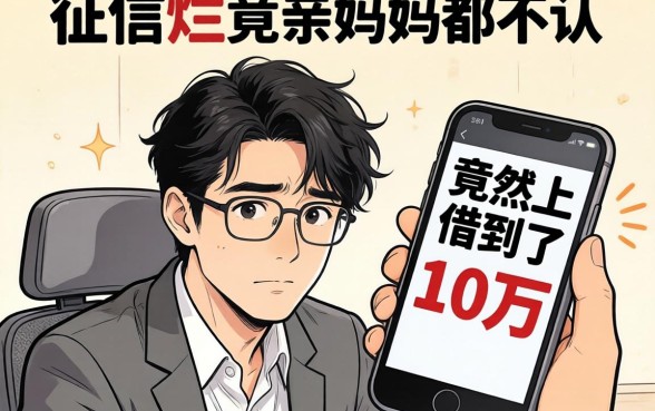 我征信烂到亲妈都不认，竟然在手机上借到了10万