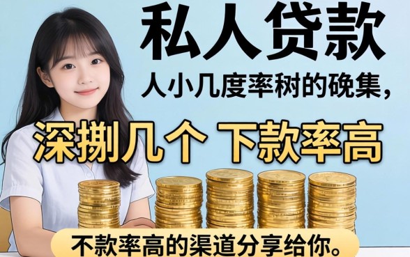 有没私人贷款？深扒几个下款率高的渠道分享给你