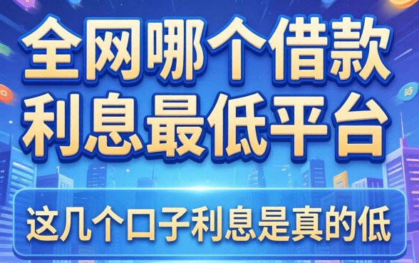 揭秘全网哪个借款利息最低的平台，这几个口子利息是真的低