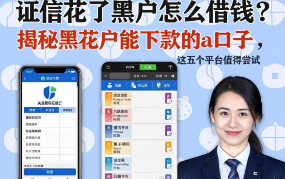 征信花了黑户怎么借钱？揭秘黑花户能下款的a口子，这五个平台值得尝试