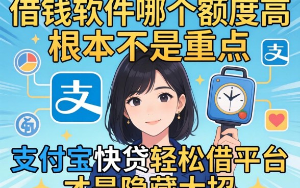 我试了一圈才发现，借钱软件哪个额度高根本不是重点，支付宝快贷轻松借平台才是隐藏大招