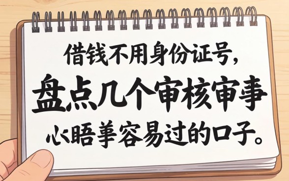 从哪可以借钱不用身份证号？盘点几个审核容易过的口子