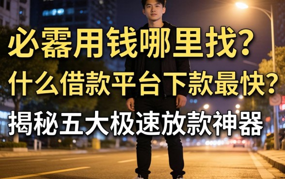 深夜急需用钱哪里找？什么借款平台下款最快？揭秘五大极速放款神器