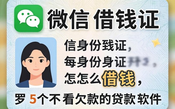微信借钱身份证怎么借钱,罗列5个不看欠款的贷款软件