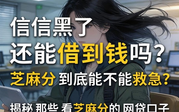 征信黑了还能借到钱吗？芝麻分到底能不能救急？揭秘那些看芝麻分的网贷口子