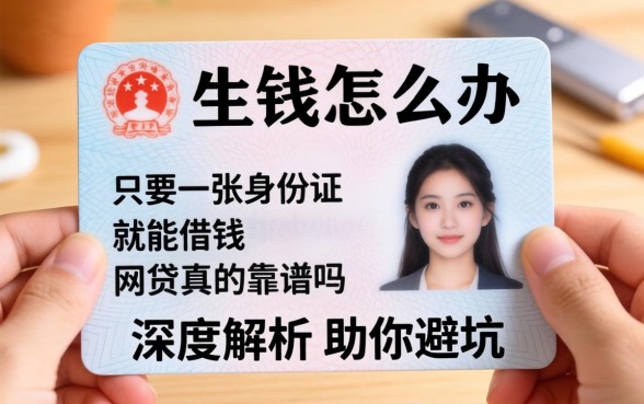 急需用钱怎么办？只要一张身份证就能借钱的网贷真的靠谱吗？深度解析助你避坑