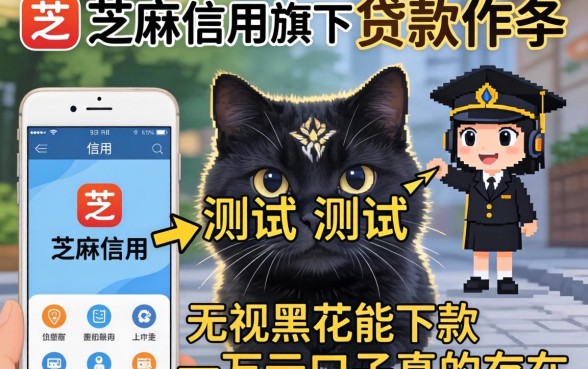芝麻信用旗下贷款软件实测:无视黑花能下款一万元的口子真的存在吗
