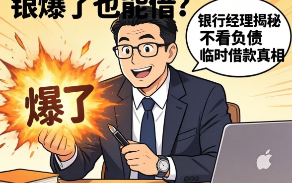 负债爆了也能借？银行经理揭秘不看负债的临时借款真相
