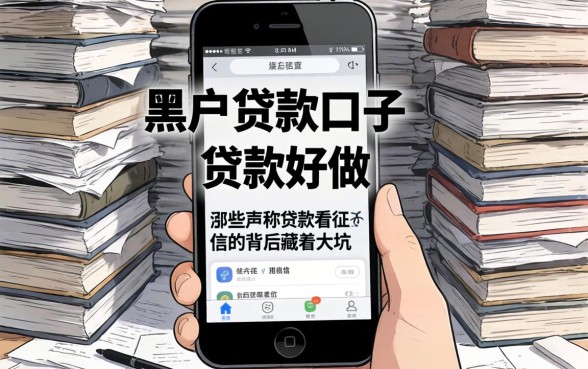 我翻遍了全网所谓的黑白户贷款口子，发现那些声称贷款好做不看征信的app背后藏着大坑
