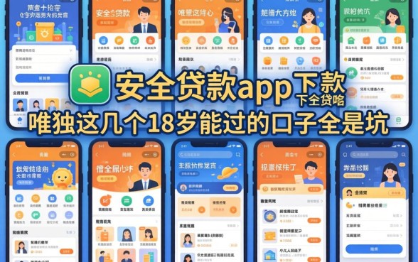 我试了十几个平台，发现安全的贷款app哪家好下款全是坑，唯独这几个18岁能过的口子是真的