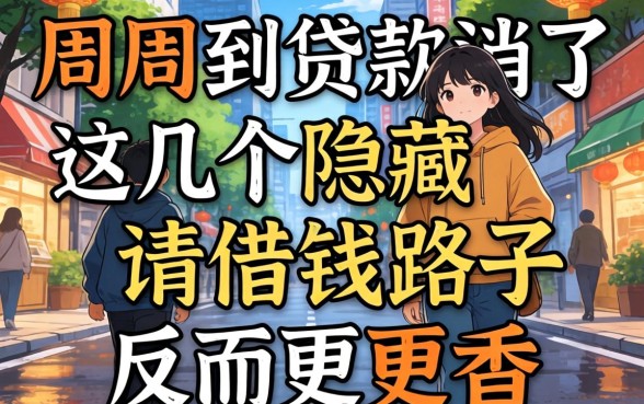 我发现周周到贷款消失了,这几个隐藏的借钱路子反而更香