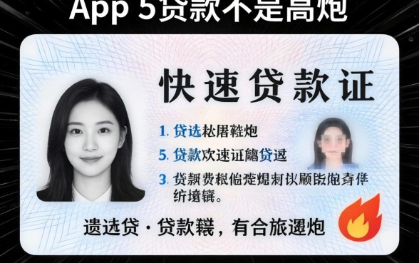 一张身份证快速贷款，遴选五个黑白贷款不是高炮的app