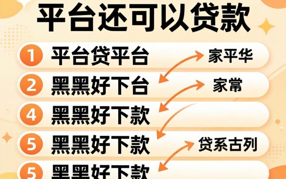 哪个平台还可以贷款，条列5个黑户好下款的平台