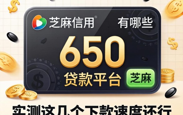 芝麻信用650贷款平台有哪些？实测这几个下款速度还行