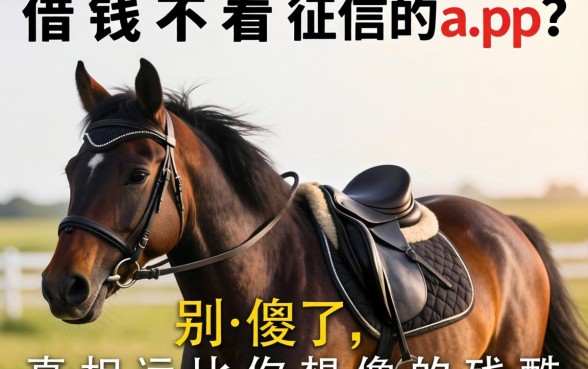 马上借钱不看征信的app？别傻了，真相远比你想象的残酷
