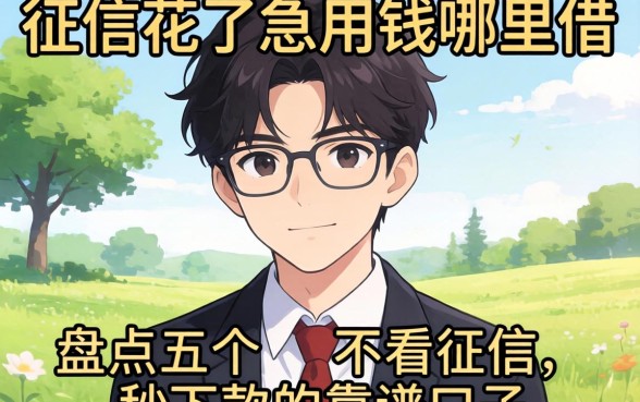 大学生征信花了急用钱哪里能借？盘点五个不看征信秒下款的靠谱口子