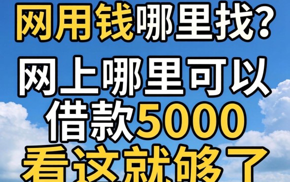 急用钱哪里找?网上哪里可以借款5000看这就够了