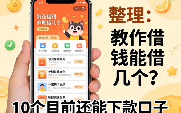 手机软件借钱能借几个?整理了10个目前还能下款的口子