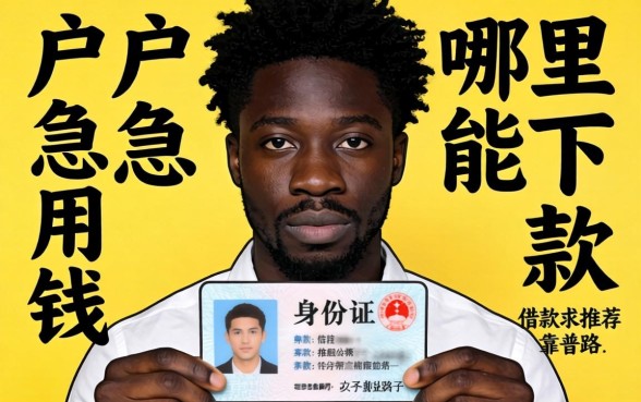 黑户急用钱哪里能下款？身份证借款求推荐靠谱路子！