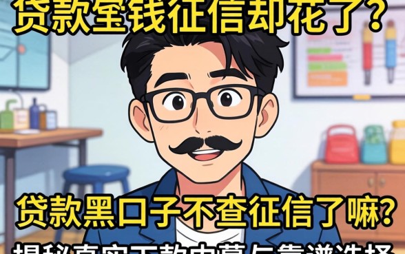 急需用钱征信却花了？贷款黑口子不查征信了嘛？揭秘真实下款内幕与靠谱选择