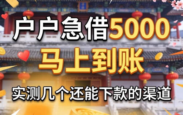 黑户急借5000马上到账,实测几个还能下款的渠道