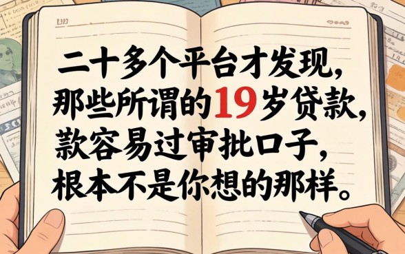 我翻了二十多个平台才发现，那些所谓的19岁贷款容易过审批的口子，根本不是你想的那样