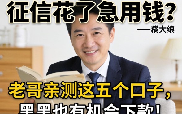 2026年征信花了急用钱?老哥亲测这五个口子,黑户也有机会下款!