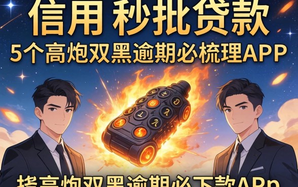 不看信用的秒批贷款,梳理5个高炮双黑逾期必下款app