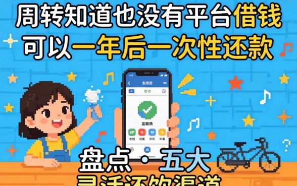 急需周转想知道有没有平台借钱可以一年后一次性还款？盘点五大灵活还款渠道