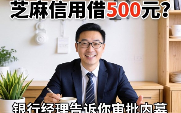 芝麻信用借500元？银行经理告诉你审批内幕