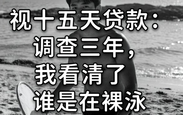 无视黑白的十五天贷款:调查三年,我看清了谁在裸泳