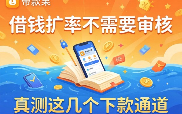 哪些借钱软件不需要审核的？实测这几个下款通道