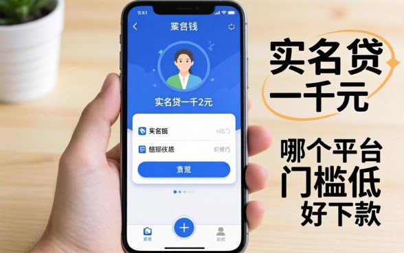 急用钱想手机实名贷一千元，哪个平台门槛低好下款？