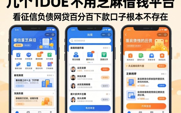 我试了几个不用芝麻的借钱平台，发现不看征信负债的网贷百分百下款口子根本不存在