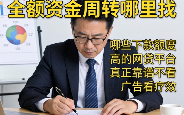 急需大额资金周转哪里找？哪些下款额度高的网贷平台真正靠谱不看广告看疗效？