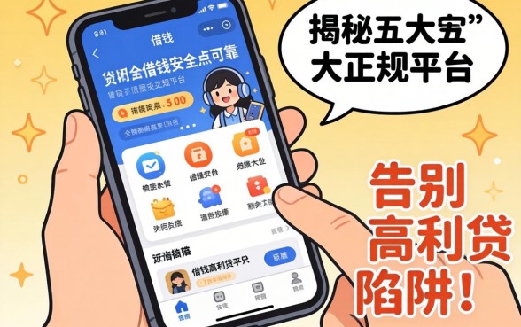 黑户手机里在哪里借钱安全点可靠？揭秘五大正规平台，告别高利贷陷阱！