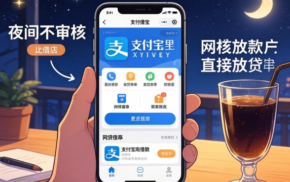 我翻遍了支付宝里能借钱的平台，发现夜间不审核直接放款的网贷软件根本不存在