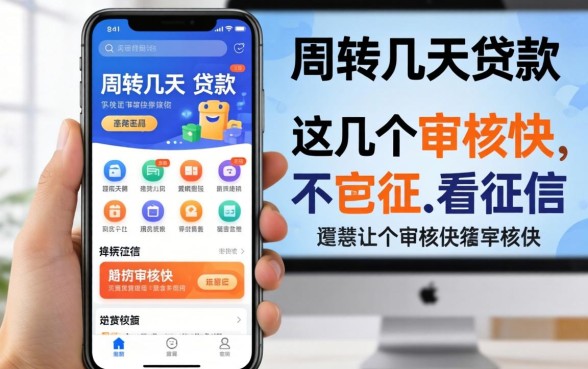 可以临时周转几天的贷款软件，这几个审核快不看征信