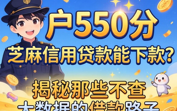 黑户550分芝麻信用贷款能下款吗？揭秘那些不查大数据的借款路子