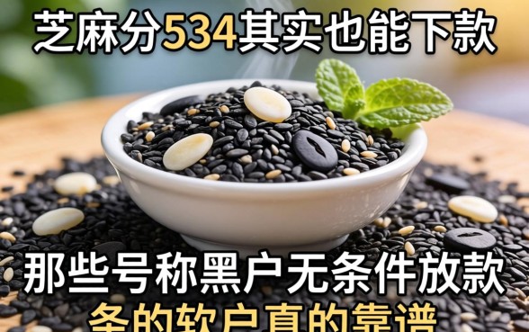我芝麻分534其实也能下款，那些号称黑户无条件放款的软件真的靠谱吗