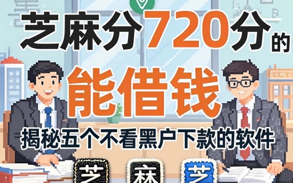 芝麻分720分能借钱的app，揭秘五个不看黑户下款的软件