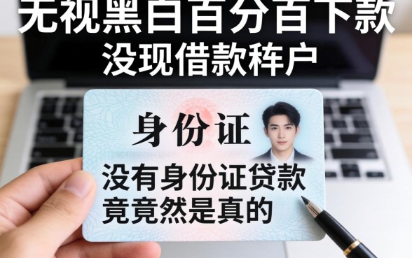 我试了那些无视黑白百分百下款的借款软件，发现没有身份证贷款竟然是真的