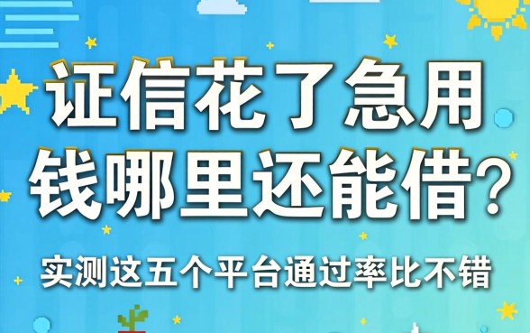 征信花了急用钱哪里还能借？实测这五个平台通过率还不错